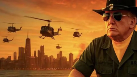 Trump depicts Chicago as a military target